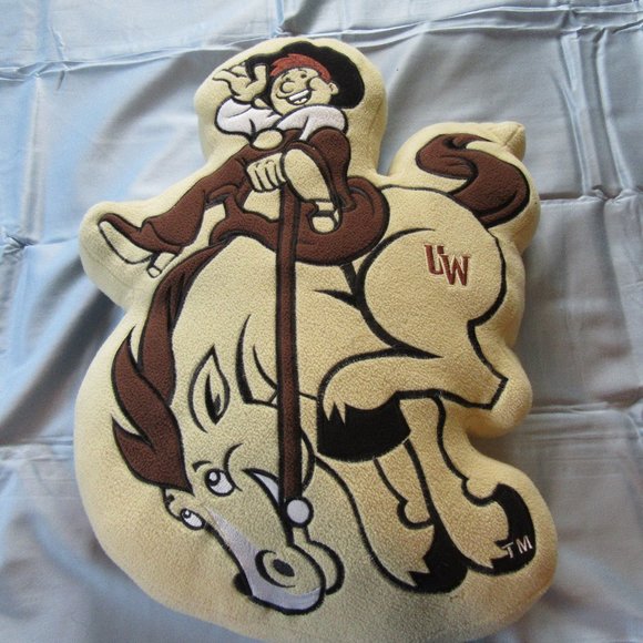 Vintage Rare University of Wyoming Cowboys Plush / Pillow
